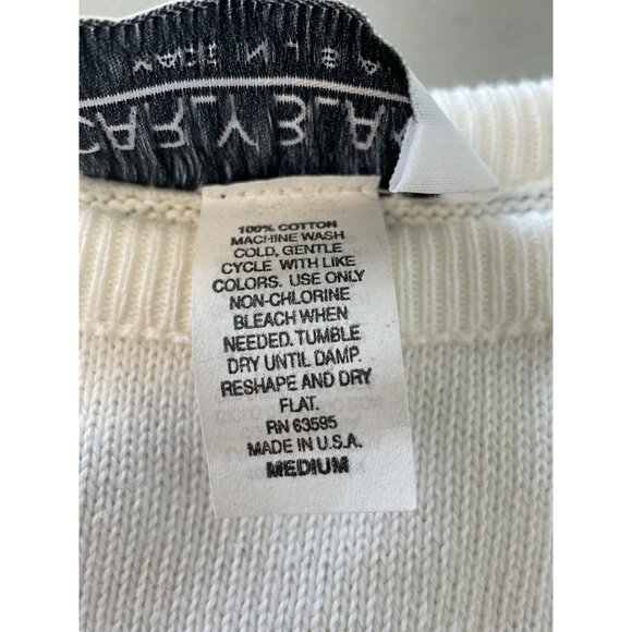 Vintage Carly Blake Sweater Size Medium Crewneck 3/4 Sleeve Knit Deadstock NEW - Picture 4 of 7